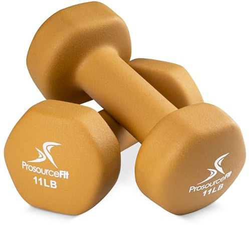 ProsourceFit Neoprene Dumbbell Coated for Non-Slip Grip, 11 lb