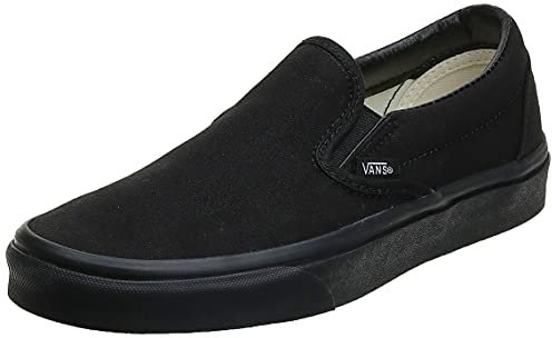 Vans Unisex Adultos Classic Slip-On Sneaker, Black/Black, 42.5 EU