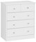 FineBuy Design Holz-Kommode 60 x 70 x 35 cm mit 5 Schubladen, Mehrzweckanrichte flach für Flur, Modernes Sideboard Zeitlose Anrichte