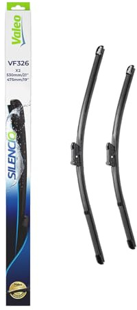 VALEO Silencio Escobilla - VF326 - Kit de Hojas Planas Originales 530 mm/475 mm - Alto Rendimiento, Visibilidad Superior en Carretera, Fácil Instalación - Delanteras - Juego de 2 Escobillas - 574382