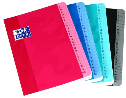 Oxford Scolaire - Cuaderno A5, varios colores azul/rojo/verde/amarillo