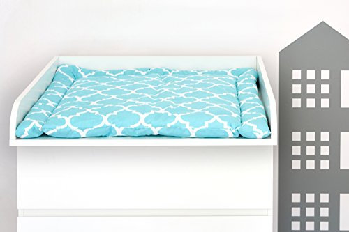 KraftKids Table à langer blanche - Modèle droit - Convient pour la commode MALM