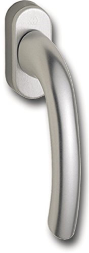 HOPPE 8106619 Fenstergriff Tokyo mit Rasterung, Vierkant 7 x 32 mm, silber eloxiert