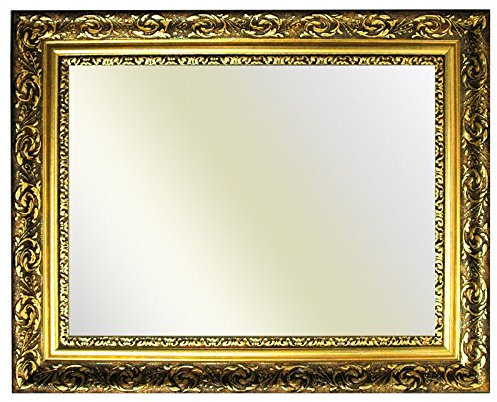 Neumann Bilderrahmen Barockrahmen Gold fein verziert 840 ORO, 50x70 mit Kunststoffspiegel