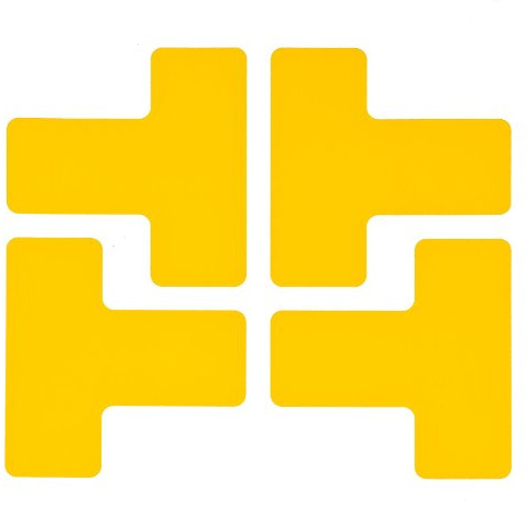 Brady Toughstripe Division Marker, 50,80mm x 127mm x 127mm, Gelb, 20er Pack