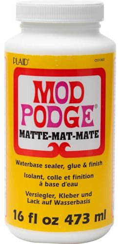 Mod Podge,Versiegelungslack auf Wasserbasis, Klebstoff und Lack, Matt, CS11302, 473-ml- Flasche
