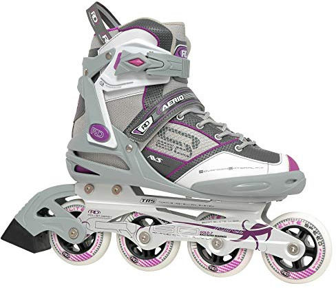 Roller Derby Aerio q-60 Pattini in Linea da Donna, Ragazza Unisex Donna Uomo Ragazzi, Grey/White/Purple