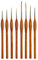 U.S. Art Supply 8-teiliges Taklon-Pinsel-Set für Detail- und Liner, mit Holzgriffen, für Kunst, Details, Acryl, Öl, Aquarell