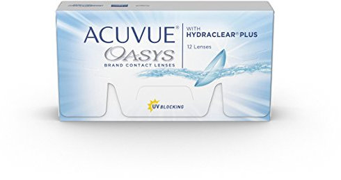 ACUVUE OASYS 2-Wochen-Kontaktlinsen für Tag und Nacht mit -5.00 dpt und BC 8.8 – UV Schutz, Austrocknungsschutz und extrem Komfortables Tragegefühl – 12 Linsen