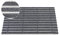 EMCO Eingangsmatte DIPLOMAT Rips hellgrau 22mm Fußmatte Schmutzfangmatte Fußabtreter Antirutschmatte, Größe:590 x 390 mm