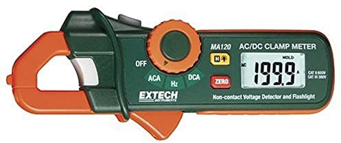200 A AC/DC Mini pinza amperimétrica + Detector de voltaje Extech MA120