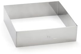 DE BUYER -3906.16 -cercle carre inox f 17 ht 4.5cm - 16cm, Argent Métallique