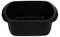 Whitefurze Rectangular Bowl, Plastic, Black, Large