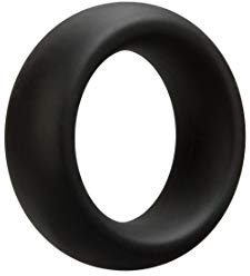 Doc Johnson OptiMALE - Tapered C-Ring - Stretchy Silicone - 35mm Unstretched Inner Diameter - Rounded Edges - Won't Dig Into Skin - Black