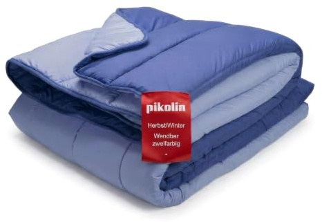 PIKOLIN Home - Relleno Nórdico Reversible Fibra 300 gr - Edredón Cama 150 - Tacto Pluma, Cálido, Transpirable, Color Azul, 240 x 220 cm