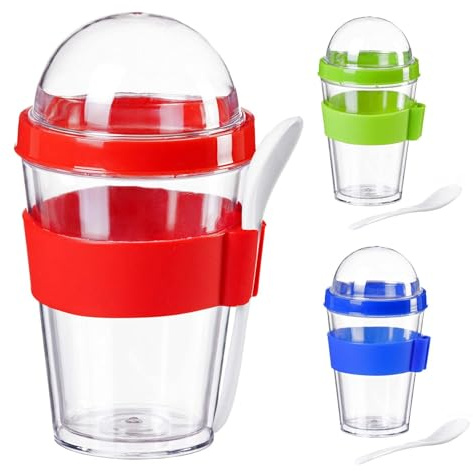 GOODS+GADGETS® Taza Muesli para Llevar 260 ml con Cuchara