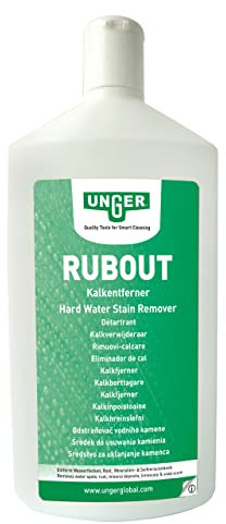 Unger RubOut Kalkentferner (Fleckenentferner, für Kalk-, Mineralien- und Seifenrückständen, Rost etc, Inhalt 0,5 Liter, professionelles Reinigungsmittel) RUB20