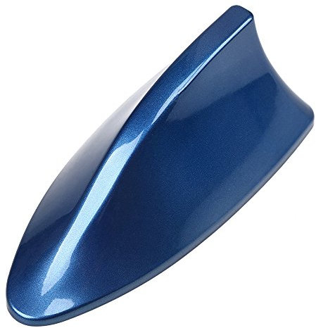 Shark Antenne POSSBAY Haiflosse Autoantenne mit Verstärker AM FM Dachantenne Blau