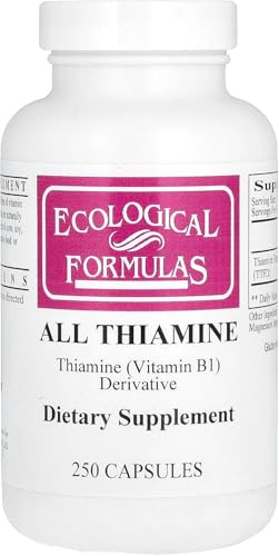 Ecological Formulas Allithiamine Vitamin B1 Capsule, 50 mg, 250 Count