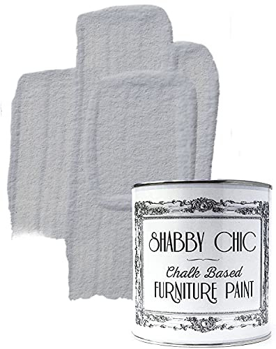 Shabby Chic Chalk Based Furniture Paint, Grey Embrace - 1 L | Distressed Matt Finish for Furniture, Home Decor or DIY Projects | Interior & Exterior | Non-Sand, Suitable for Wood, Plastic & Metal