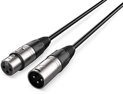 Audibax Silver Cable XLR Macho a XLR Hembra 10 Metros Negro