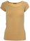Easy Young Fashion - Damen Basic Rundhals T-Shirt - Kurzarm Unterziehshirt Skinny Fit 1001 - Camel L