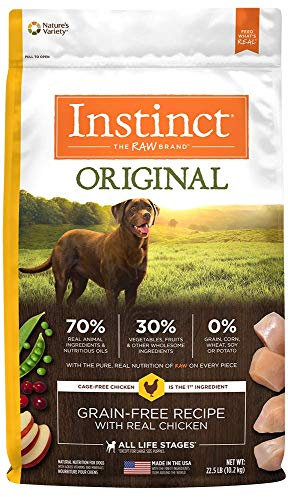 Instinct Original Dry Dog Food, Raw Coated Kibble, Chicken, 22.5 lb. Bag