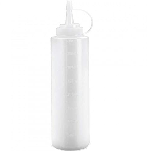 ibili 773904 Plastic Squeeze Bottle, White, 400 ml