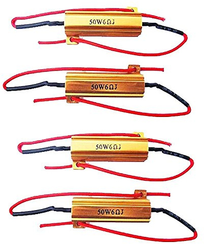 E soporte 4 x resistencia de carga 50w 6 ohmios bombilla Fix intermitente Flash Hyper Blinker Faros antiniebla decodificador