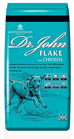 Dr John Complete Dry Dog Food, Flake with Chicken 15 kg