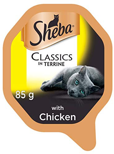 Sheba Classics Cat Food Trays Chicken in Terrine, 85 g (Pack of 22)