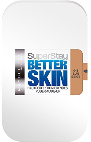 Maybelline New York Superstay Better Skin Puder-Make-Up Sun Beige 48 / Make-Up Powder in einem Hautfarben-Ton, für eine verbesserte Haut und einen ebenmäßigen Teint, 1 x 9 g