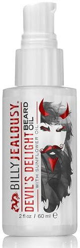 Billy Jealousy Beard Oil for Men, Weightless, Low Shine, and Hydrating Beard Moisturizer for Softer Hair, Helps Prevent Itching and Flakes, Devil's Delight, 2 Fl Oz