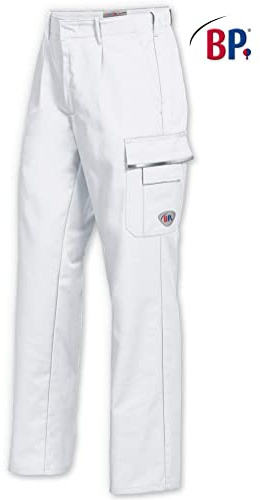 BP 1641-558-21-XLn Unisex-Jeans, Jeans-Stil mit mehreren Taschen, 245,00 g/m² Stoffmischung, weiß, XLn