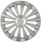 cartrend Radkappen Meridian, 15 Zoll, für alle gängigen Stahlfelgen, aus Spezial-ABS-Qualitätskunststoff, schlagfest, zweischichtige Metallic-Lackierung, überlackierbar, silber, 4 Stück