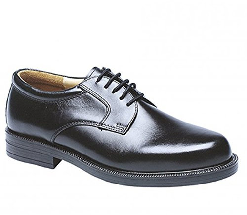 Mens Gents Leather Wide Fit Scimitar Gibson Shoes, Black, 12 UK