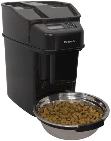PetSafe - Distributeur Automatique de Croquettes pour Chien et Chat 5.6L Healthy Pet Simply Feed- Programmable jusqu'à 12 Repas secs/Jour avec Ecran LCD, Fonctionne avec Piles ou Secteur (Non Inclus)