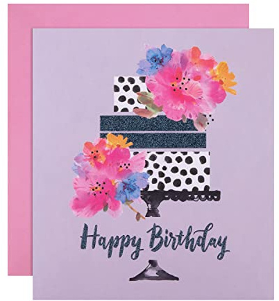 Hallmark Birthday Card 'Cake' - Contemporary Design