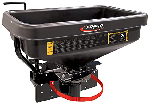 Fimco 5301845 Épandeur de matériaux secs ATV pour distribution et diffusion, 12 V, trémie polymère, 65,8 kg