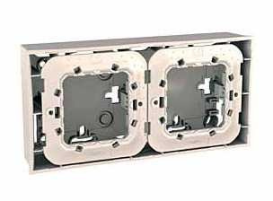 Schneider elec ppm - pmu 19 10 - Caja superficie unica plus 2 elementos marfil