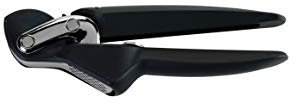 Chef'n FreshForce Garlic Press, Handheld Manual Garlic Crusher, Stainless Steel & Plastic, Black, 19 x 3 x 5.5 cm
