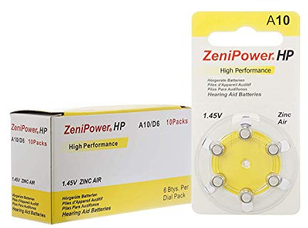 ZeniPower Hearing Aid Batteries Size: 10 (120 Batteries)