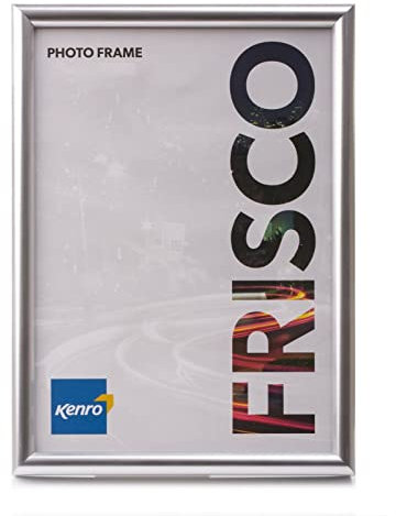 Kenro Frisco Plastic Picture Frames (Box of 1) - 11x14 / 28x35cm Wall Hanging Stylish Photo Frame with Glass Front - Silver