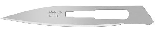 MARTOR 10 x lames de scalpel, lames de rechange couteau graphique, couteau de bricolage, 8,5 mm, tranchant, utilisable 1 fois, n° 36