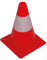 Perel Cono stradale per delimitazione zone, rosso/bianco, uso ricreativo, 30 cm