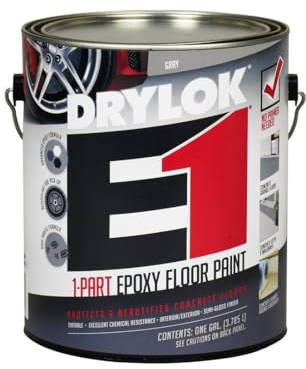 UNITED GILSONITE LAB 23713 Drylok Gallon Gray E1 Epoxy Semi-Gloss Floor Paint