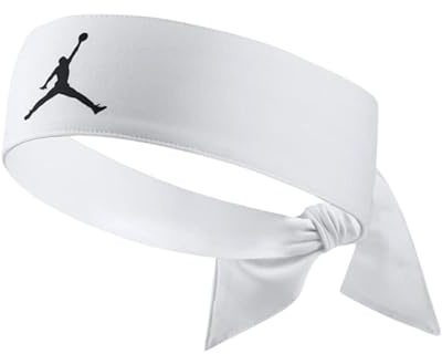 Nike Jordan Dri-Fit Jumpman Head Tie White/Black OSFM, Weiß