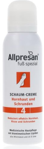 Allpresan Fuß spezial Nr. 4 Schaum-Creme - Hornhaut und Schrunden - Zur täglichen Pflege verhornter Fußhaut - 125 ml