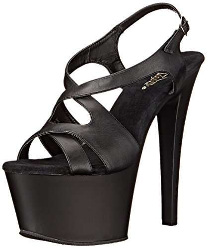 Pleaser Femme SKY-330 Sandales Plateforme, Noir, 40 EU