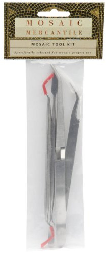 Mosaic Mercantile 4-Piece Mosaic Tool Kit, Silver